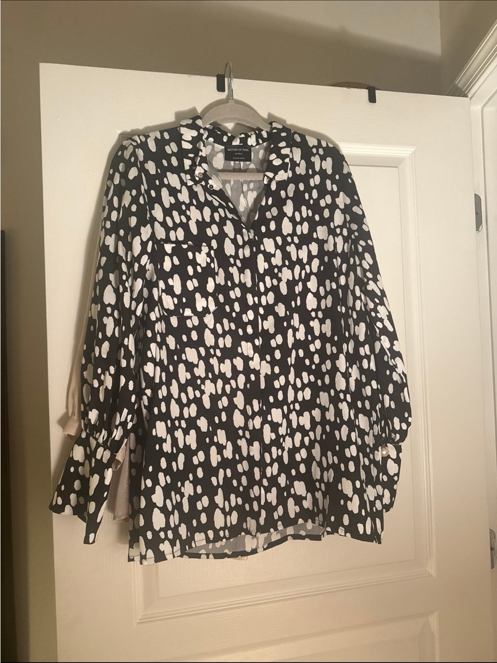Mother of Pearl Black & White Printed Blouse